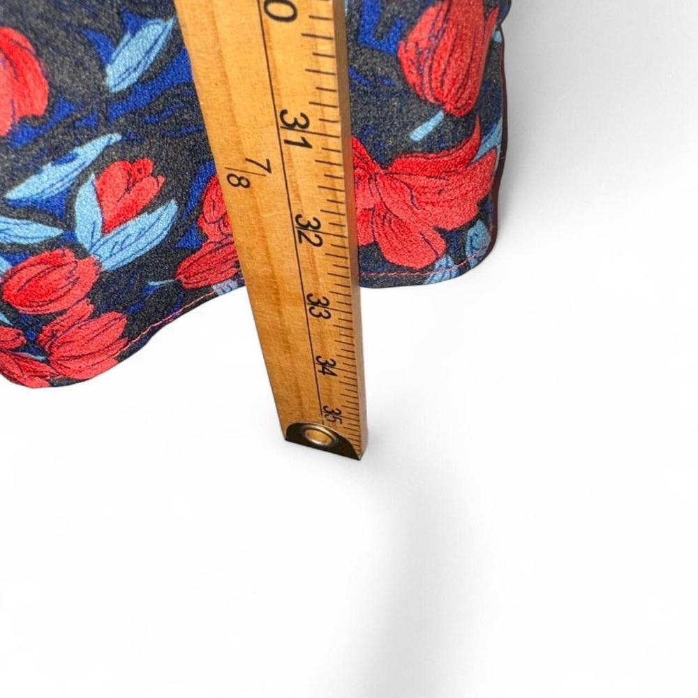 Nasty Gal Red and Blue Floral Long Sleeve Dress - Picture 5 of 9